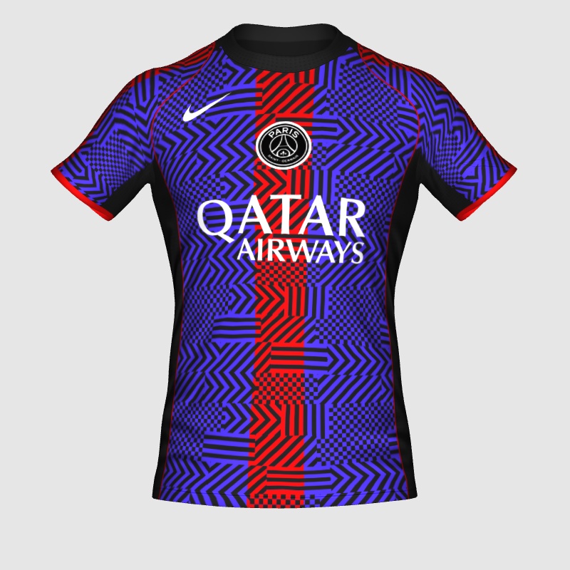 Psg Kit Pattern PSG Fourth Kit, retro template - PES Master Kit Creator Showcase