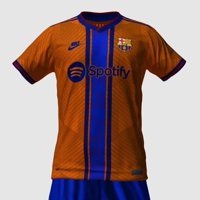 Barcelona Orange Jersey Modern Remake PES Master Kit Creator Showcase